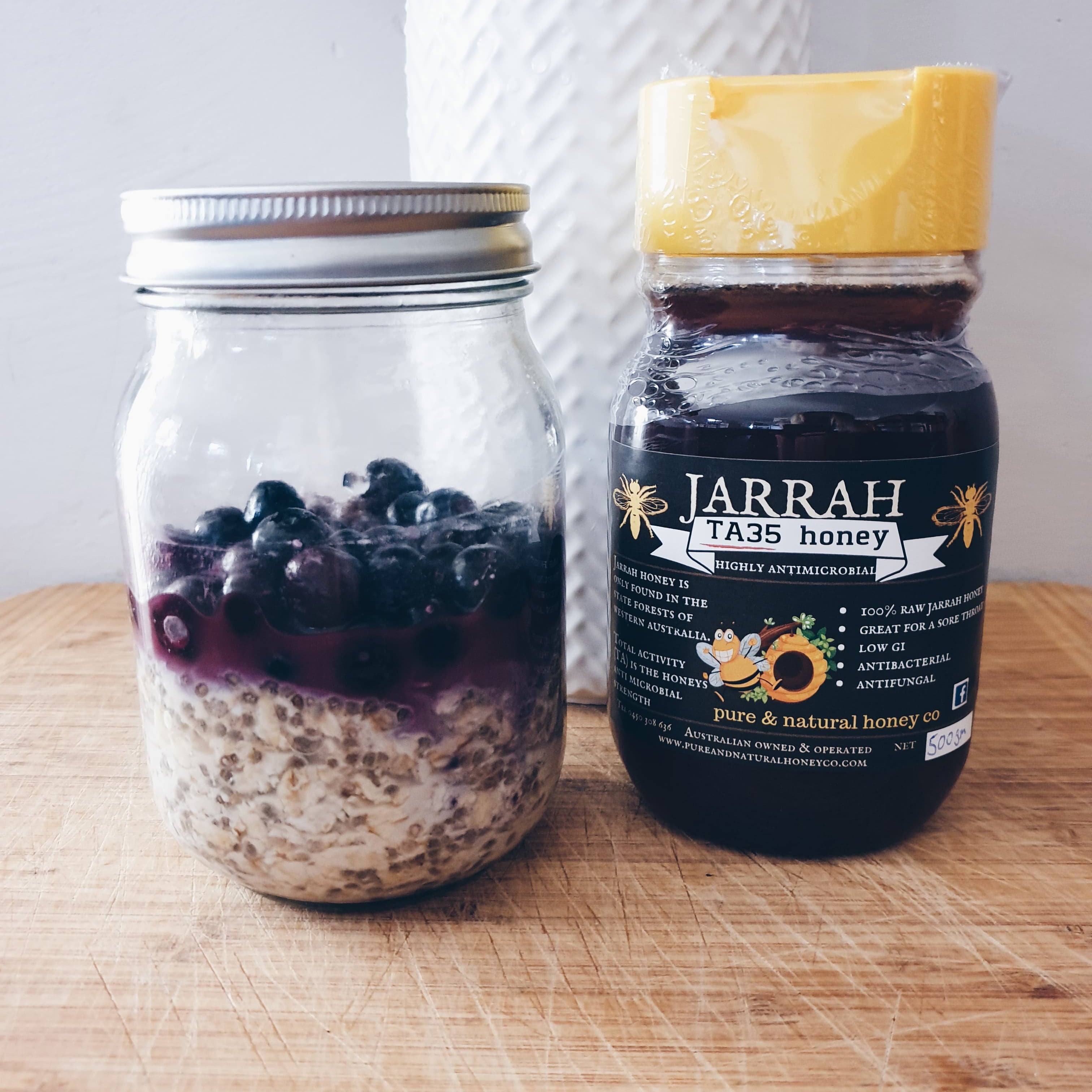 Honey & Blueberry Overnight Oats - Pure & Natural Honey Co