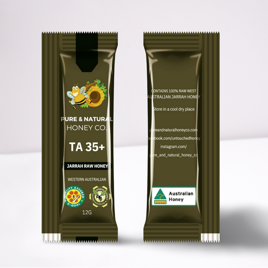 Raw Certified Jarrah Honey Sachet TA35+ - Pure & Natural Honey Co